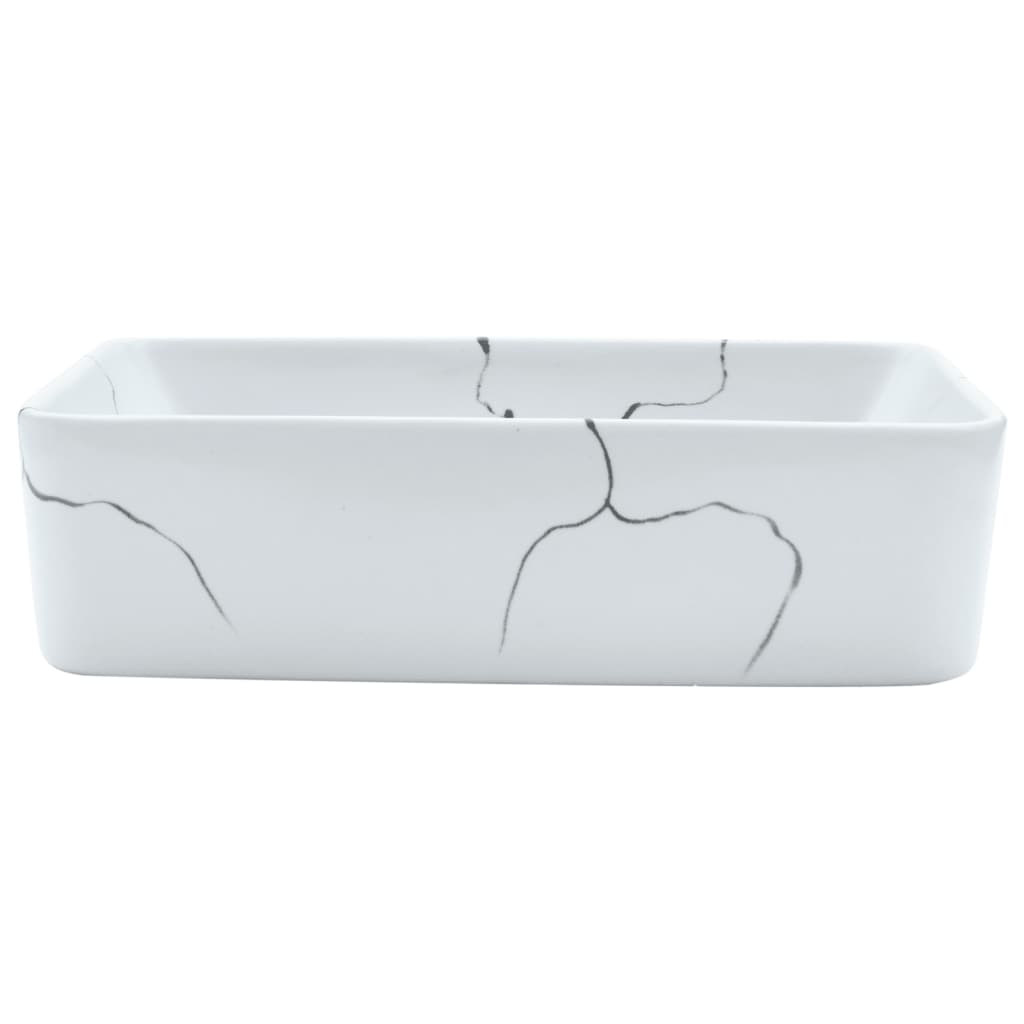 VIDAXL STRACK WASH BOK Regant 46x35,5x13 cm Keramik Weiß