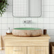 VIDAXL STRACTION WASKER OVAAL 59 x 40 x 15 cm Keramikgrün und Braun