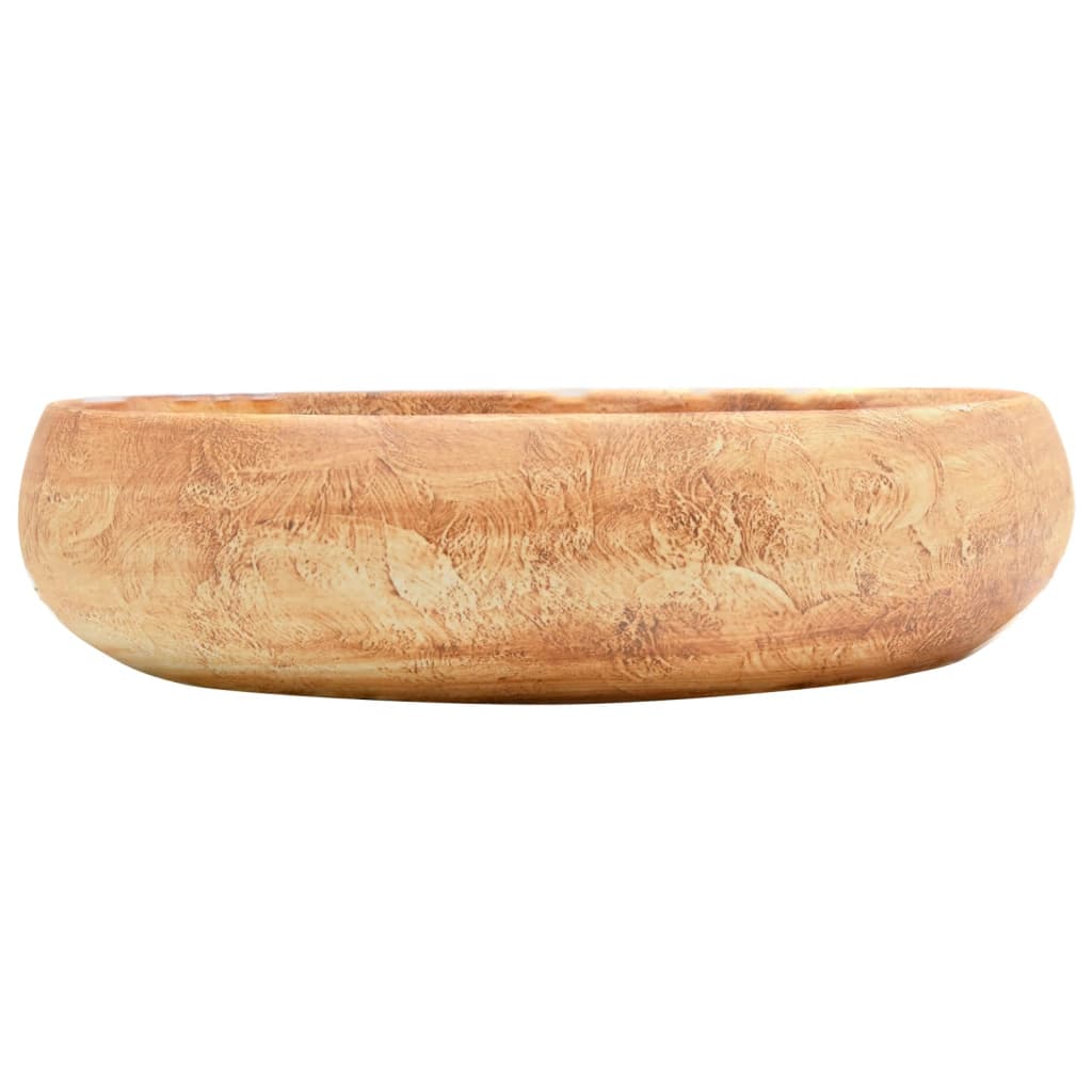 Vidaxl Stracture Waker ovaal 59x40x15 cm Keramikbraun