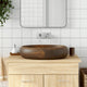 Vidaxx Aufsatzwaschbecken oval 59x40x15 cm Keramik braun