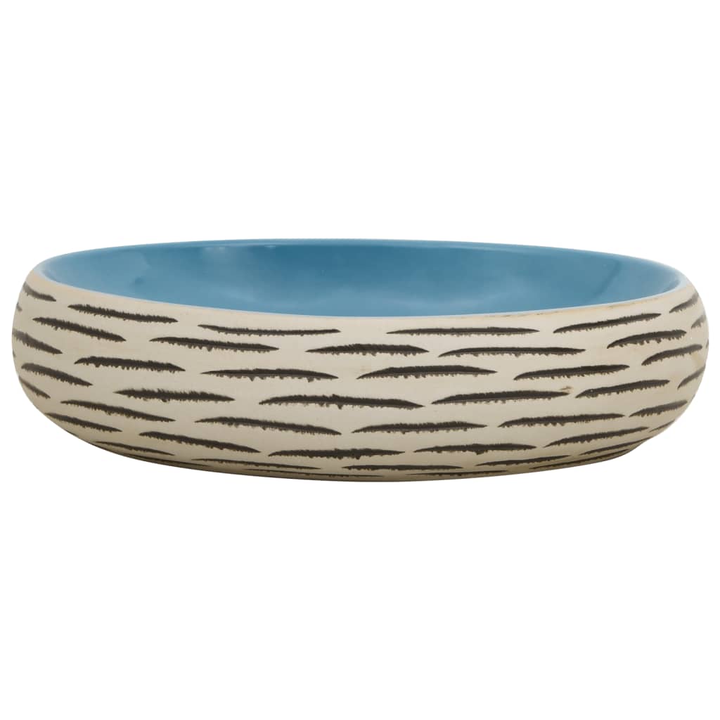 VIDAXL STRACTION WASKER OVAAL 59 x 40 x 15 cm Keramik Multi -Colored