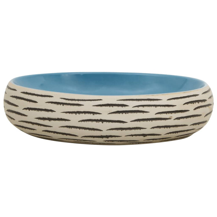 VIDAXL STRACTION WASKER OVAAL 59 x 40 x 15 cm Keramik Multi -Colored