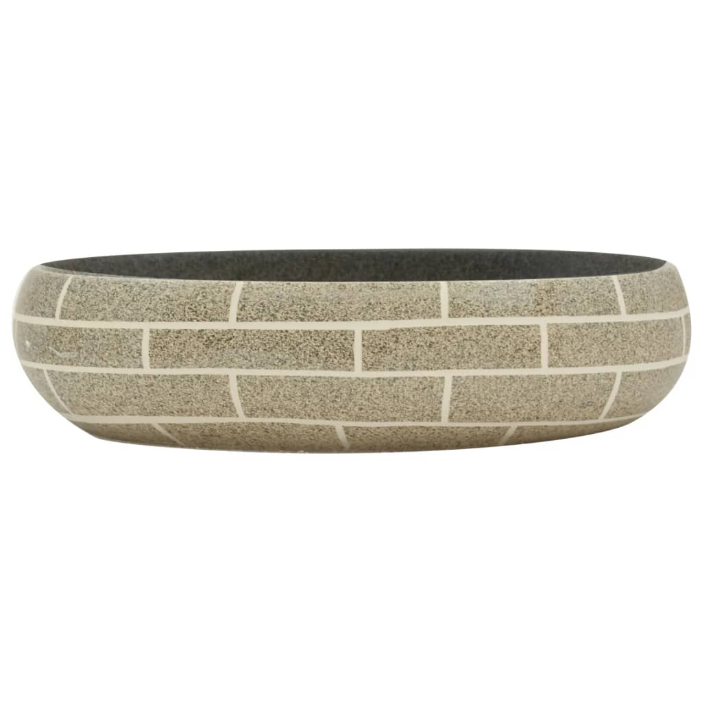 VIDAXL STRACTION WASKER OVAAL 59 x 40 x 15 cm Keramik Multi -Colored
