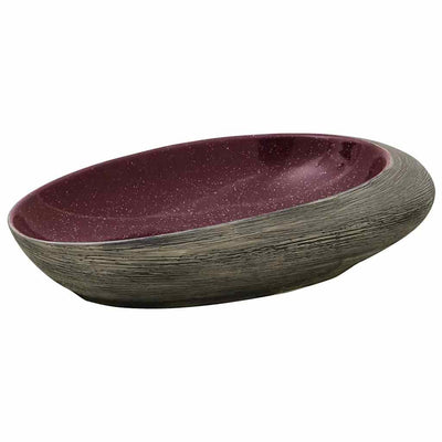 VIDAXL STRACTION WASKER OVAAL 59 x 40 x 14 cm Keramik lila und grau