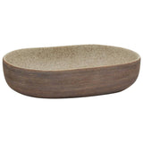 VIDAXL STRACTION WASH BAN OVAAL 59X40X14 CM Keramik Sand -geläutet und braun - afbeelding 2