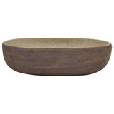 VIDAXL STRACTION WASH BAN OVAAL 59X40X14 CM Keramik Sand -geläutet und braun - afbeelding 3
