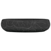 Vidaxl Stracture Waker ovaal 59x40x15 cm Keramikschwarz