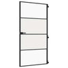 Vidaxl Innenür schmal 102,5 x 20,5 cm gehärtetes Glas und Aluminiumschwarz