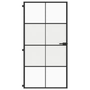 Vidaxl Innenür schmal 102,5 x 20,5 cm gehärtetes Glas und Aluminiumschwarz - afbeelding 3