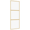 VIDAXL -Schiebetür 76x205 cm klares ESG -Glas und Aluminium Gold gefärbt