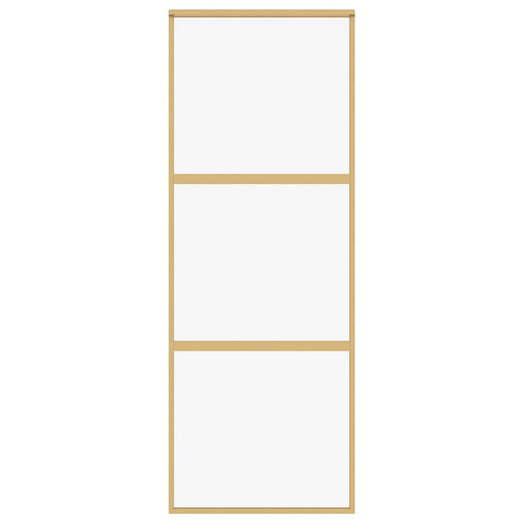 VIDAXL -Schiebetür 76x205 cm klares ESG -Glas und Aluminium Gold gefärbt