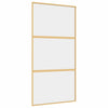 VIDAXL -Schiebetür 102,5 x 205 cm klares ESG -Glas- und Aluminiumgoldfarbe