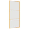 Vidaxl Schiebetür 90x205 cm mattes ESG -Glas und Aluminium Gold gefärbt