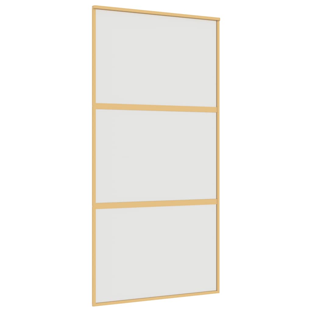 VIDAXL -Schiebetür 102,5 x 205 cm mattes ESG -Glas und Aluminium Gold gefärbt