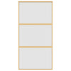 VIDAXL -Schiebetür 102,5 x 205 cm mattes ESG -Glas und Aluminium Gold gefärbt