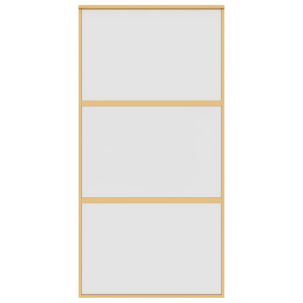 VIDAXL -Schiebetür 102,5 x 205 cm mattes ESG -Glas und Aluminium Gold gefärbt