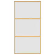 VIDAXL -Schiebetür 102,5 x 205 cm mattes ESG -Glas und Aluminium Gold gefärbt - afbeelding 3