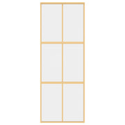 VIDAXL -Schiebetür 76x205 cm klares ESG -Glas und Aluminium Gold gefärbt - afbeelding 3
