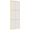 Vidaxx Schiebetür 76x205 cm ESG-Glas matt und Aluminium goldfarben