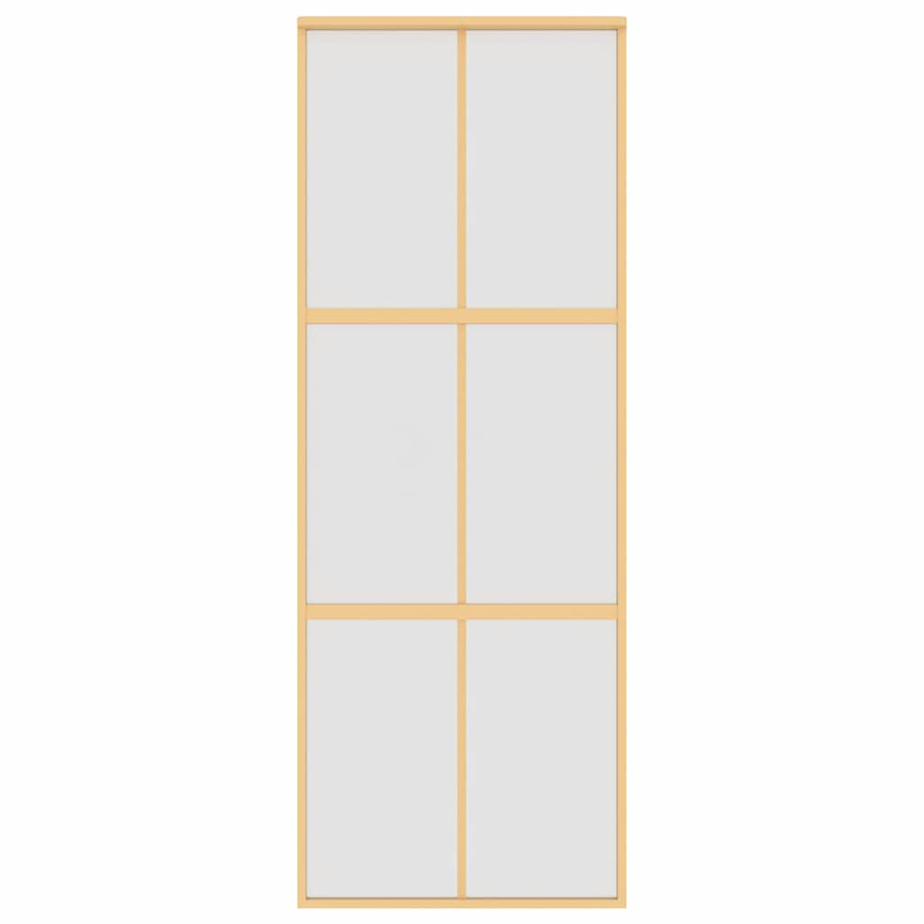 Vidaxx Schiebetür 76x205 cm ESG-Glas matt und Aluminium goldfarben