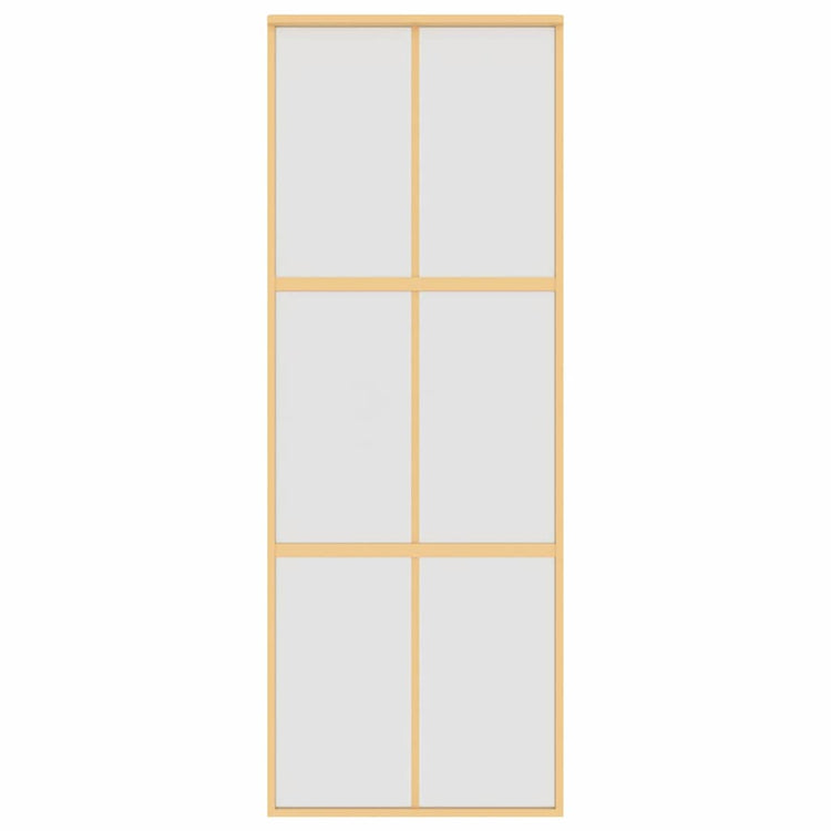Vidaxx Schiebetür 76x205 cm ESG-Glas matt und Aluminium goldfarben