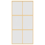 VIDAXL -Schiebetür 102,5 x 205 cm mattes ESG -Glas und Aluminium Gold gefärbt - afbeelding 3