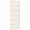 VIDAXL -Schiebetür 76x205 cm klares ESG -Glas und Aluminium Gold gefärbt