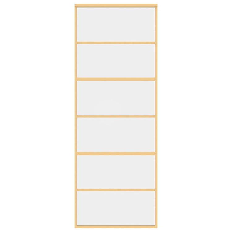 VIDAXL -Schiebetür 76x205 cm klares ESG -Glas und Aluminium Gold gefärbt