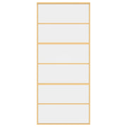 Vidaxl Schiebetür 90x205 cm klares ESG -Glas und Aluminium Gold gefärbt - afbeelding 3