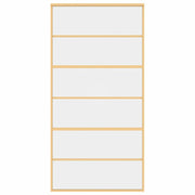 VIDAXL -Schiebetür 102,5 x 205 cm klares ESG -Glas- und Aluminiumgoldfarbe - afbeelding 3