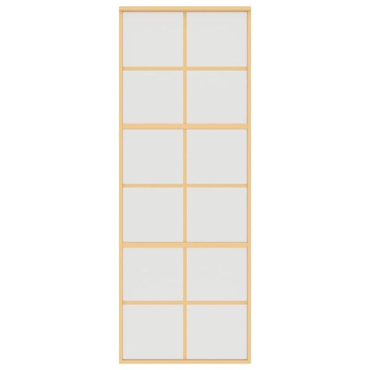 VIDAXL -Schiebetür 76x205 cm mattes ESG -Glas und Aluminium Gold gefärbt