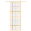 VIDAXL -Schiebetür 76x205 cm klares ESG -Glas und Aluminium Gold gefärbt