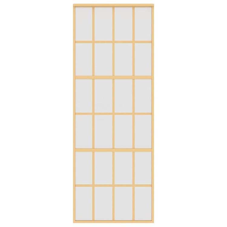 Vidaxx Schiebetür 76x205 cm ESG-Glas matt und Aluminium goldfarben