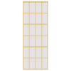 Vidaxx Schiebetür 76x205 cm ESG-Glas matt und Aluminium goldfarben