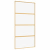 VIDAXL -Schiebetür 102,5 x 205 cm klares ESG -Glas- und Aluminiumgoldfarbe