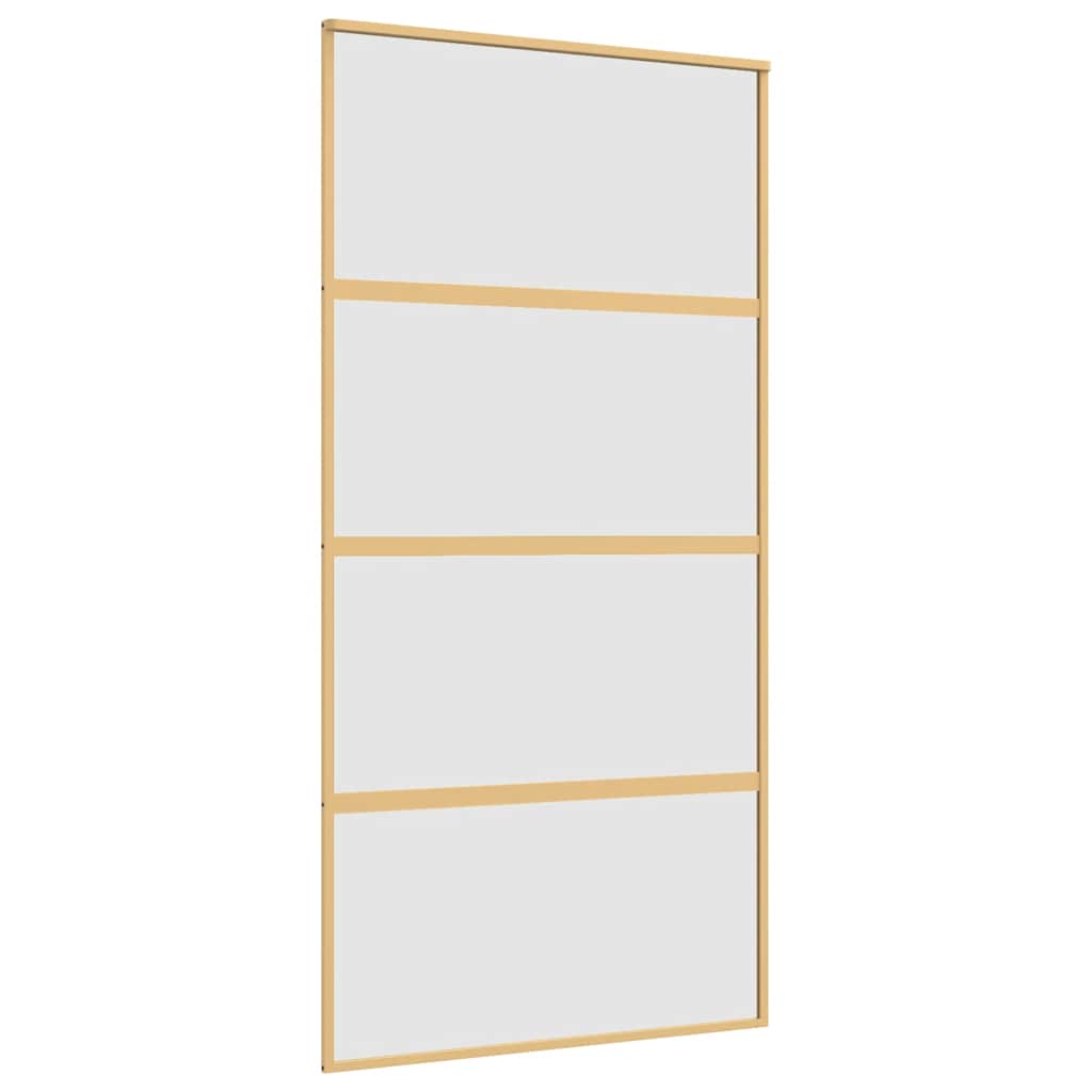 VIDAXL -Schiebetür 102,5 x 205 cm mattes ESG -Glas und Aluminium Gold gefärbt