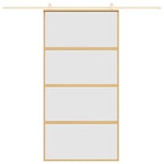 VIDAXL -Schiebetür 102,5 x 205 cm mattes ESG -Glas und Aluminium Gold gefärbt - afbeelding 3