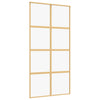 VIDAXL -Schiebetür 102,5 x 205 cm klares ESG -Glas- und Aluminiumgoldfarbe