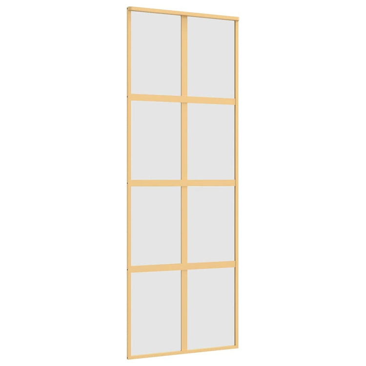 VIDAXL -Schiebetür 76x205 cm mattes ESG -Glas und Aluminium Gold gefärbt