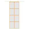 VIDAXL -Schiebetür 76x205 cm mattes ESG -Glas und Aluminium Gold gefärbt