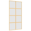 VIDAXL -Schiebetür 102,5 x 205 cm mattes ESG -Glas und Aluminium Gold gefärbt