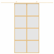 VIDAXL -Schiebetür 102,5 x 205 cm mattes ESG -Glas und Aluminium Gold gefärbt - afbeelding 3