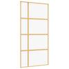 VIDAXL -Schiebetür 102,5 x 205 cm klares ESG -Glas- und Aluminiumgoldfarbe