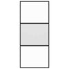 Vidaxl Schiebetür 90x205 cm gehärtetes Glas und Aluminiumschwarz