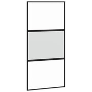 Vidaxl Schiebetür 102,5 x 205 cm gehärtetes Glas und Aluminiumschwarz - afbeelding 2