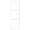 Vidaxl Schiebetür 76x205 cm gehärtetes Glas und Aluminium weiß