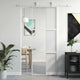Vidaxl Schiebetür 76x205 cm gehärtetes Glas und Aluminium weiß