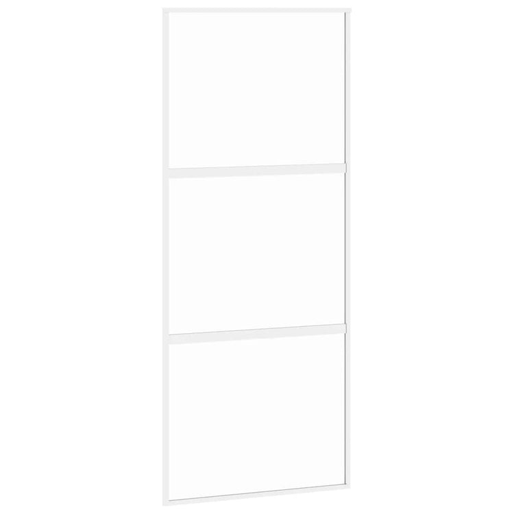 VidaXL Schiebetür 90x205 cm gehärtetes Glas und Aluminium weiß
