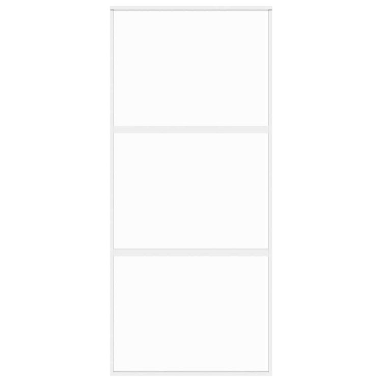 VidaXL Schiebetür 90x205 cm gehärtetes Glas und Aluminium weiß