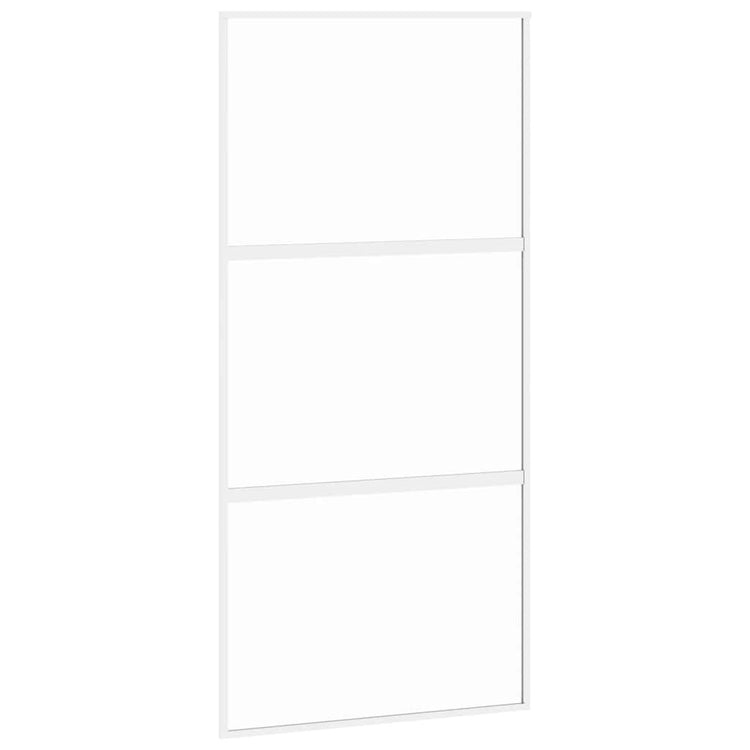 Vidaxl Schiebetür 102,5 x 205 cm gehärtetes Glas und Aluminium weiß
